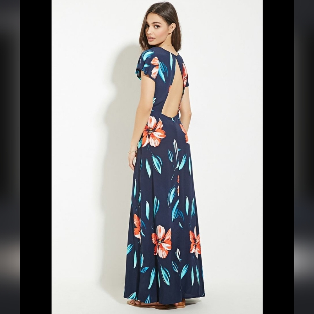 🌺 Floral Maxi Backless
